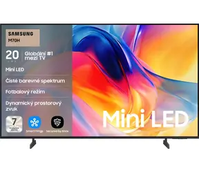 50" Samsung UE50M70H Fernseher, schwarz / Mini-LED / 4K UHD / Wi-Fi 5 / 3× HDMI / Tizen / 20-W-Lautsprecher