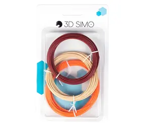 3DSimo Filament PLA III braun & hautfarben & orange / Filament / 1,75 mm / 3 × 5 m