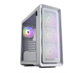 Fortron CUT593P weiß / PC-Gehäuse / Big Tower / ATX / 4X 140mm ARGB / ohne Netzteil / transparente Seitenwand