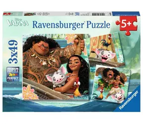 Ravensburger Puzzle Disney: Merida - Legende der Highlands / Vaianas Reise ins Abenteuer / 3 x 49 Teile / ab 5 Jahren