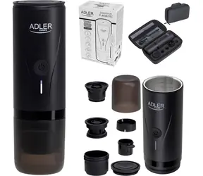 Adler AD 4400 schwarz / Tragbare Espressomaschine / 90 W / 20 bar / 7500 mAh Akku / USB-C