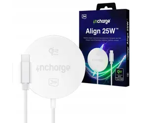 3mk inCharge Align 25W weiß / Kabelloses Ladegerät / Qi2.2 / magnetisch / USB-C