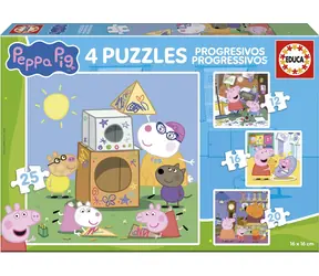 Educa Puzzle Peppa Pig 4in1 / (12 & 16 & 20 & 25 Teile) / ab 3 Jahren
