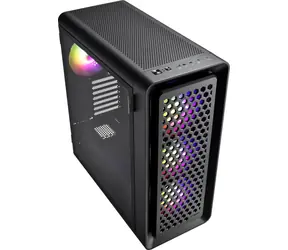 Fortron CUT593A schwarz / PC-Gehäuse / Big Tower / E-ATX / 4X 140 mm ARGB / ohne Netzteil / transparente Seitenwand