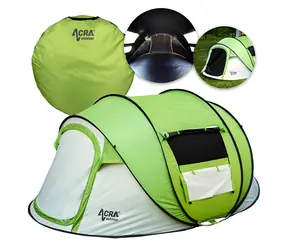 Acra Outdoor ST30 grün / Zelt für 2-3 Personen / Selbstfaltend / Mit Verdunkelung