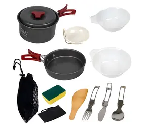 Acra C20 / Camping-Kochgeschirr-Set / Aluminium / für 1-2 Personen