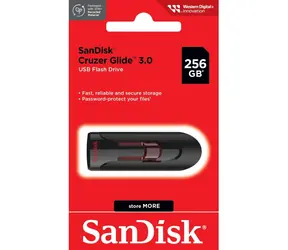 SanDisk Cruzer Glide 256 GB / Flash-Speicher / USB 3.0 / bis zu 100 MB/s