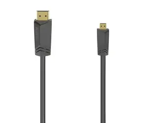 HAMA HDMI-Kabel High Speed 1,5 m / Kabel / Typ A auf Micro-D / 4K / Ethernet