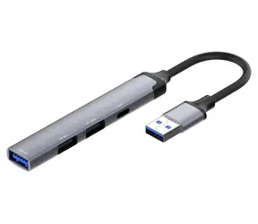 Colorway CW-HUB05 Dunkelgrau / USB-Hub / USB-A / 1x USB 3.0 / 2x USB 2.0 / 1x USB-C
