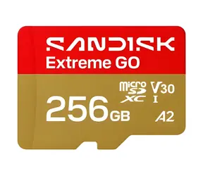 SanDisk Extreme GO microSDXC 256 GB / Speicherkarte / Lesegeschwindigkeit 240 MB/s / Schreibgeschwindigkeit 160 MB/s