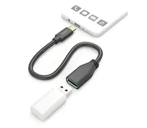 HAMA USB-C auf USB-A OTG Adapter, schwarz, 5 Gbit/s, 15 cm