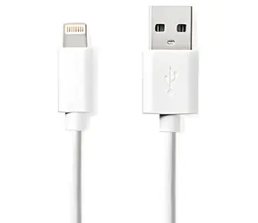Nedis Lightning-Kabel 1 m weiß / Datenkabel / USB-A 2.0 (Stecker) - Lightning 8-Pin (Stecker) / 480 Mbit/s