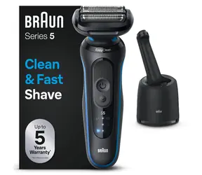 Braun Series 5 52-B7000cc schwarz / Folienrasierer / 50 Min. Betriebsdauer / Nass- und Trockenrasur / wasserdicht / Reinigungsstation