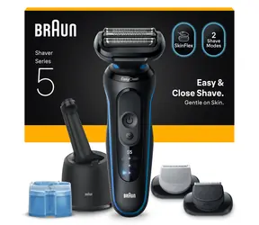 Braun Series 5 52-B7650cc schwarz-blau / Folienrasierer / Nass & Trocken / 50 Min. Betriebsdauer / wasserdicht