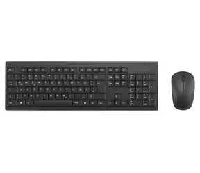 Kensington KM150 EQ schwarz / Kabelloses Tastatur- und Maus-Set / Deutsches Layout / 2,4 GHz / Membran / AES 128-Bit