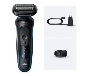 Braun Series 5 52-B1000S schwarz / Rasierer / Trocken- und Nassrasur / Lithium ION -Akku / 50 Minuten Betriebsdauer