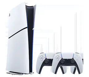 Sony PlayStation 5 Slim Digital Edition, weiß / Spielkonsole / 825 GB SSD / 2× DualSense Weiß