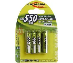 Ansmann / Akku / AAA / NiMH / 550 mAh / 4 Stück