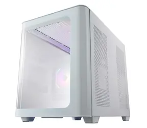 Fortron FSP S380-WA weiß / PC-Gehäuse / Midi-Tower / µATX / ARGB / Gehärtetes Glas