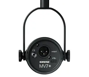 Shure MV7+ schwarz / Dynamisches Mikrofon / XLR / USB-C / 50 - 16000 Hz