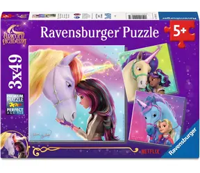 Ravensburger Einhorn- Academy - Magie und Freundschaft / Kinderpuzzle / 3 x 49 Teile / ab 5 Jahren