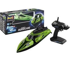 Revell 24139 X-TREME Speedboot HURRICANE grün/schwarz / RC-Boot / 45 km/h / 2,4 GHz / LiPo 7,4 V / ab 14 Jahren