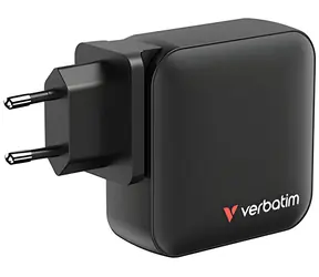 Verbatim 32216 165W grau / Reise-Ladeadapter / GaN / 3x USB-C PD / 1x USB-A QC 3.0