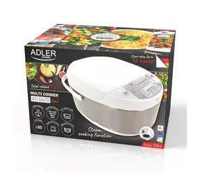 Adler AD 6420 weiß / Multikocher / 6 in 1 / 3,25 l / 700 W / Startzeitvorwahl 12 Std.