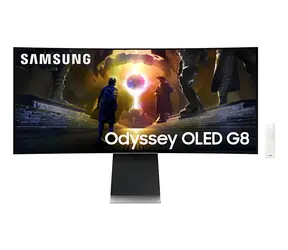 34" Samsung Odyssey OLED G8 S34DG850SU Silber / OLED / 3440 x 1440 / 21:9 / 0,03 ms / 175 Hz / 250 cd / HDMI + DP + USB-C