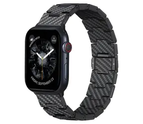 Pitaka Carbonfaser-Gliederarmband Retro / Armband / Apple Watch 42/44/45/49 mm / Carbonfaser