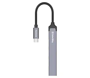 Colorway CW-HUB04 Dunkelgrau / USB-Hub / USB-C / 1x USB 3.0 / 3x USB 2.0