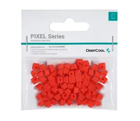 DEEPCOOL Pixel Series rot / Dekorative Pixel-Bits / für DEEPCOOL Gehäuse / Gummi / 100 Stück