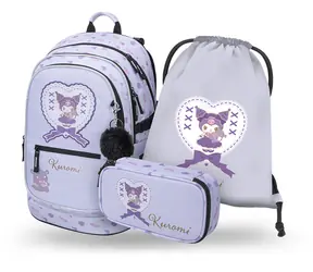 BAAGL SET 3 Core Kuromi Sweet One / Schulset / Rucksack / Federmäppchen / Tasche