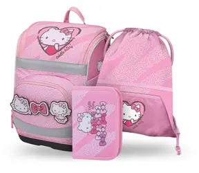 BAAGL SET 3 Zippy PLUS Hello Kitty Sweet Leopard / Schulset / Aktentasche / Federmäppchen / Tasche