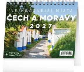 NOTIQUE Kalender Die schönsten Orte in Böhmen und Mähren 2027 / Tischkalender / 16,5 x 13 cm