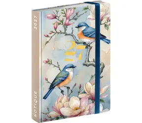 NOTIQUE Vögel 2027 / Taschenkalender / Wochenkalender / Tschechisch und slowakischer Kalender / 9,8 × 14,5 cm