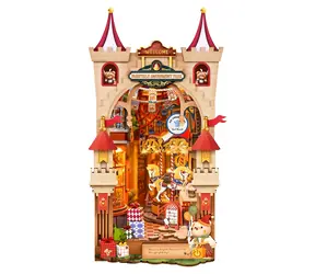 Robotime 3D-Puzzle Märchenhafter Vergnügungspark / Buchstütze / 257 Teile / LED-Beleuchtung / mittlerer Schwierigkeitsgrad / ab 14 Jahren
