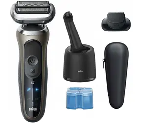 Braun Series 7 72-C7200CC Gold / Rasierer / Scherfolie / Nass & Trocken / 60 Min. Betriebsdauer / Reinigungsstation