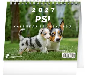 NOTIQUE Hunde - mit Hundenamen 2027 / Tischkalender / 16,5 × 13 cm