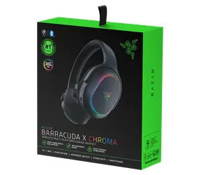 Razer Barracuda X Chroma / Kabelloses Gaming-Headset / Mikrofon / RGB / 2,4 GHz / Bluetooth / USB-C