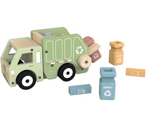 2Kids Toys Müllwagen Recycling / Holzauto / FSC-zertifiziertes Holz / ab 3 Jahren