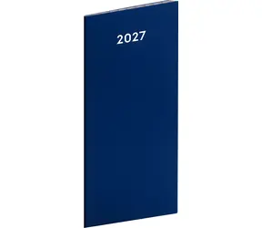 NOTIQUE Taschenkalender Blau 2027 / Monatskalender / 8 x 18 cm