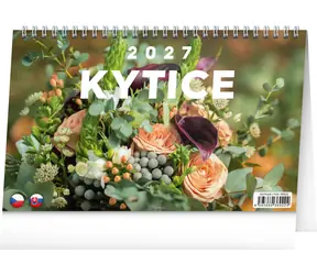 NOTIQUE Tischkalender Bouquet CZ/SK 2027 / 23,1 x 14,5 cm