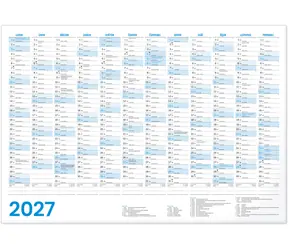 NOTIQUE Jahreskalender 2027 / Wandkalender / A2 / 59,4 × 42 cm