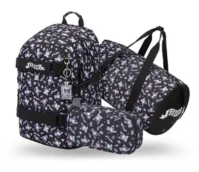 BAAGL SET 3 Skate Kuromi Schwarz / Schulset / Rucksack + Federmäppchen + Sporttasche / GRS / ab der 3. Klasse der Grundschule