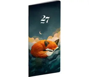 NOTIQUE Sleeping Fox 2027 / Taschenkalender / Monatsplaner / 8 × 18 cm
