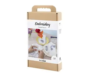 Kreatives Serviettenstickerei-Set von Creativ Company / Stickset / 4 Servietten