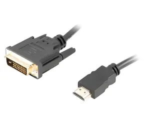 Lanberg CA-HDDV-20CU-0030-BK schwarz / HDMI-auf-DVI-D-Kabel / 3 m / 4K / Dual Link / vergoldete Kontakte