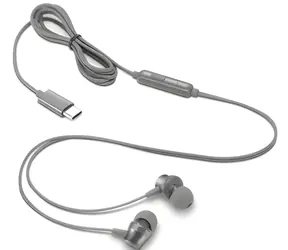Lenovo 300 grau / Kabelgebundene Kopfhörer / Mikrofon / USB-C