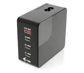 i-TEC Multiport-Ladegerät 140 W / Ladegerät / 3 × USB-C + 1 × USB-A / Power Delivery 3.1 / Display